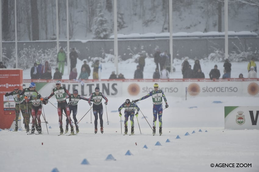 Lors du team sprint de Lahti.