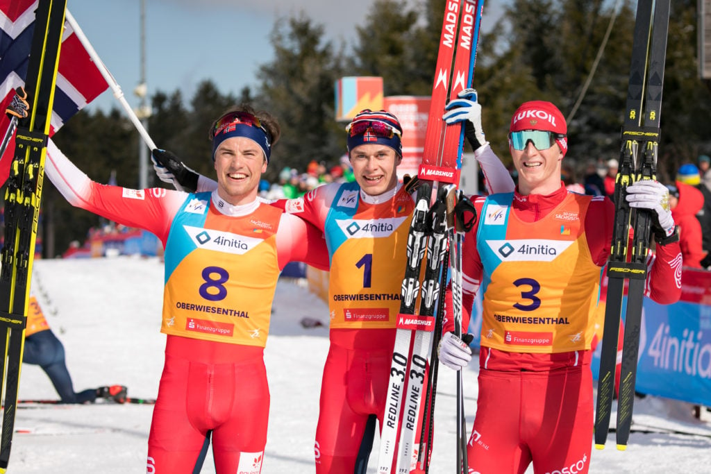 Harald Oestberg Amundsen, Haavard Moseby, Sergey Ardashev ski de fond, Oberwiesenthal
